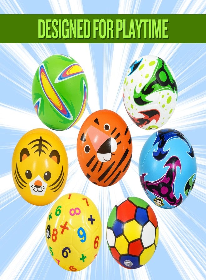 MASIPICKS PVC Foam Beach Football | No Air Needed | Kids Playball | Best Use at Pools, Beach, Outdoor & Indoor Play | Multicolor (Random Color) - Image 4
